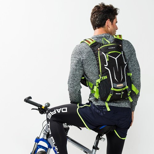 Outdoor Cycling Backpack, Bicycle Backpack, Water Bag Backpack, Mountain Hiking Backpack (Green, Single Backpack)