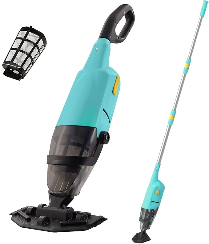 Pool Vacuum Cordless Handheld Cleaner Rechargeable with 60 mins Runtime, Perfect for Above Ground Pools, In-Ground Pools, Spas, and Hot Tubs – Efficiently Removes Sand and Debris