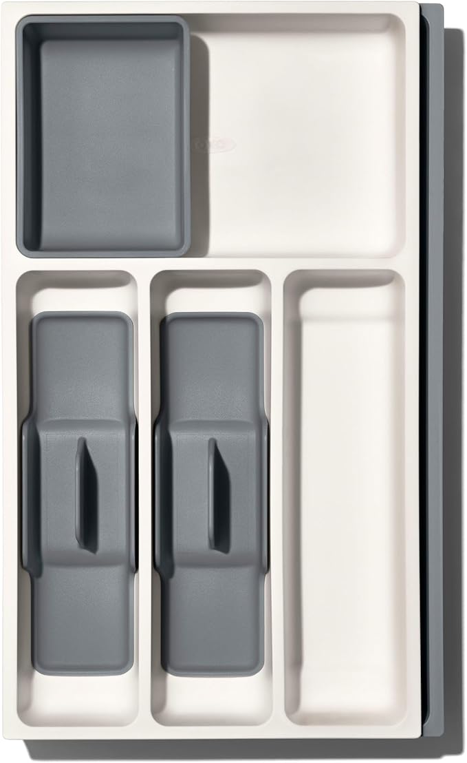 OXO Good Grips Kitchen Drawer, Expandable Utensil Organizer, White
