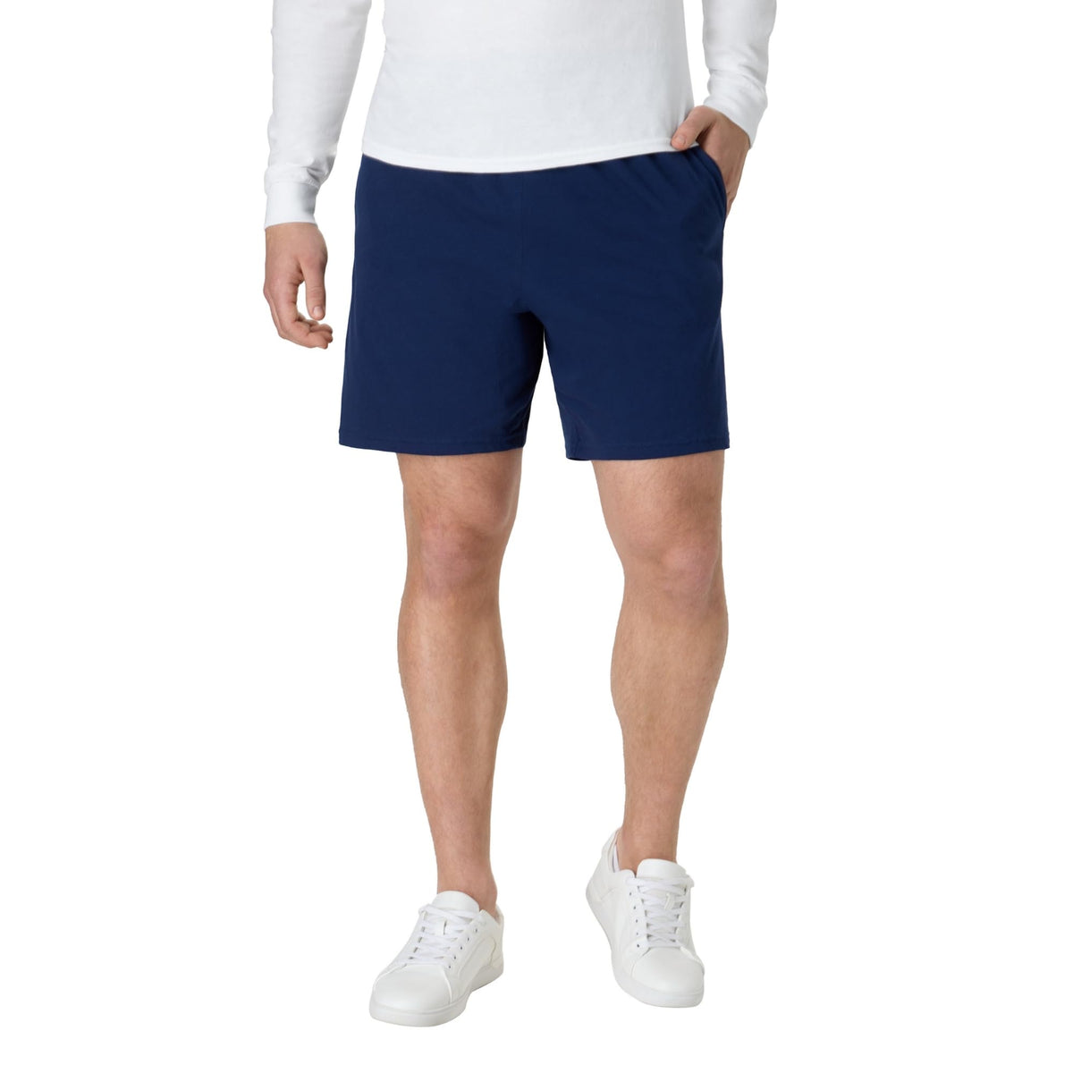 Hanes Mens Jersey Cotton With Pocket Workout-and-training-shorts, Navy, 3X-Large US