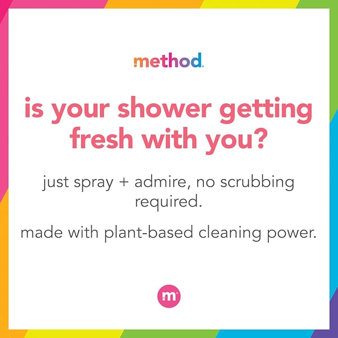 Method Daily Shower Cleaner Refill, Eucalyptus Mint, For Showers, Tile, Fixtures, Glass and Tubs, 68 Fl Oz (Pack of 2)