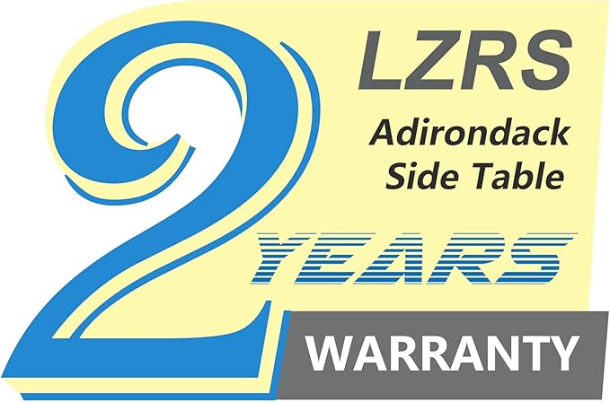 LZRS Round Adirondack Side Table Double End Table, Outdoor Side Tables for Patio, Backyard,Pool, Indoor Companion, Easy Maintenance & Weather Resistant(White)