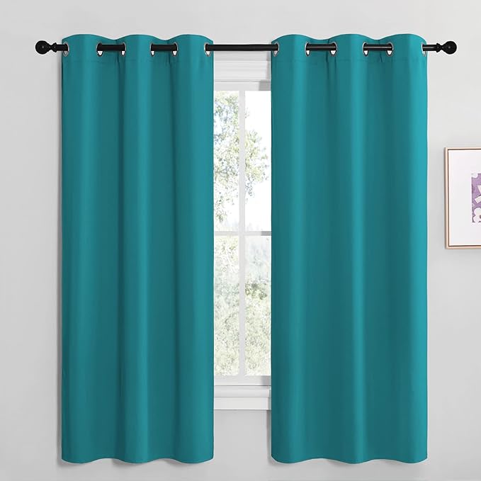 NICETOWN Room Darkening Curtains 68 inch Length 2 Panels, Thermal Insulated