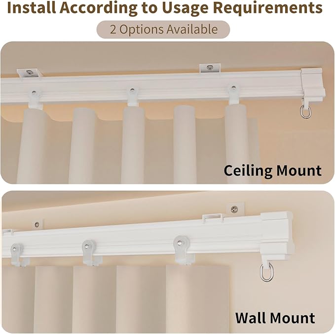 Room Divider Blackout Curtains Extra Wide Ceiling Mounted Curtains Track Sets