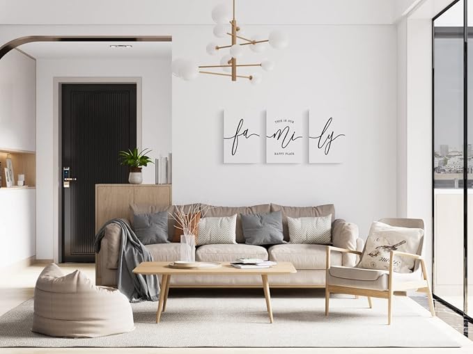 GUBIYU Home Family Wall Art for Living Room & Dining Room, Inspirational Quotes
