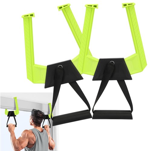 Portable Pull Up Bar for Doorway,Travel Pull Up Bar,Adjustable Home Gym Equipment,Dual Handle Design for Pull-Ups,Maximum Load Capacity of 330lb, No Screws Installation,Green