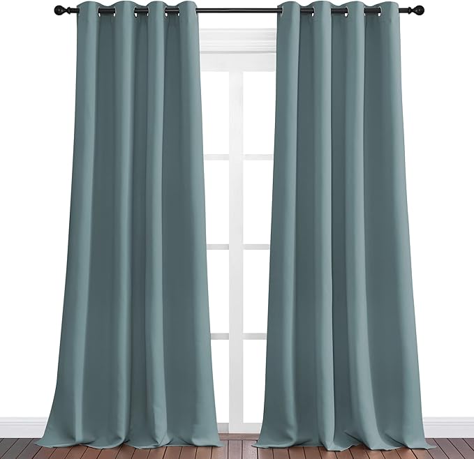 NICETOWN Modern Blackout Curtains Noise Reducing, 2 Panels, W55 x L102 -Inch