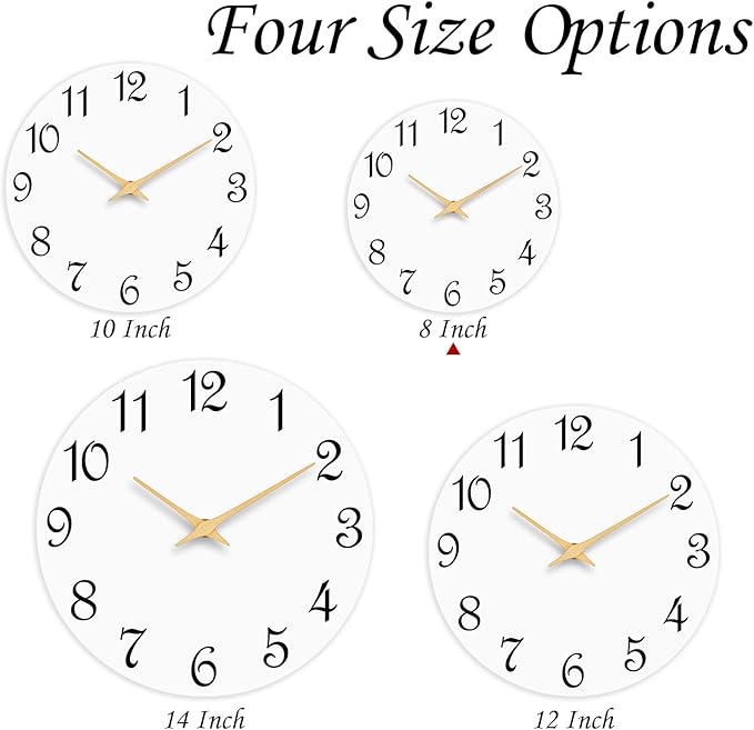 Roymnie Wall Clock, 8 Inch Modern Wall Clocks Battery Operated, Small Silent