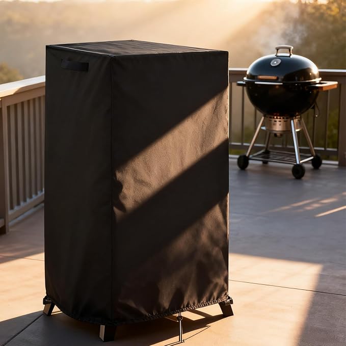 Smoker Cover Fit for PIQUEBAR Digital Electric Smoker, Waterproof Grill BBQ Cover Vertical Smoker Covers -20" D x 17" W x 42" H