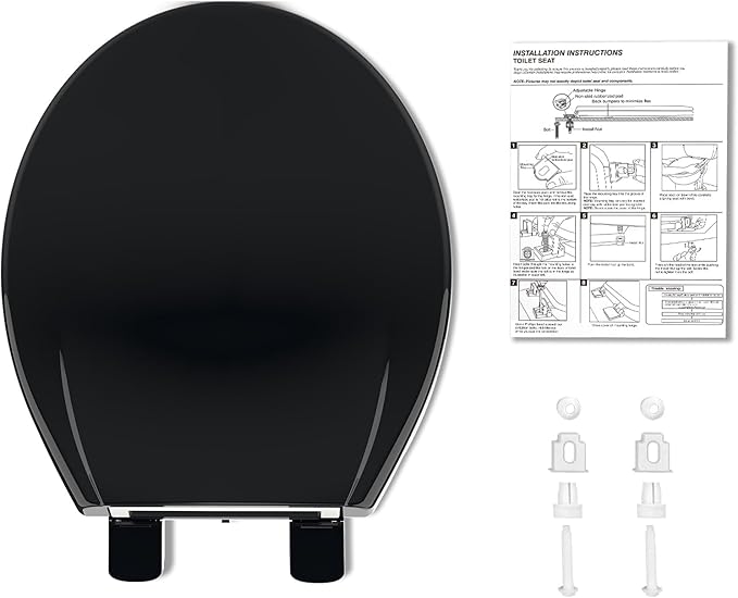 Quiet Slow-Close Commercial Toilet Seat 17" Round – Secure Lock, Quick-Release Hinges, Durable Mark-Resistant PP, Easy Install & Clean, Non-Slip, Ideal for Business Restrooms – Color: 17"