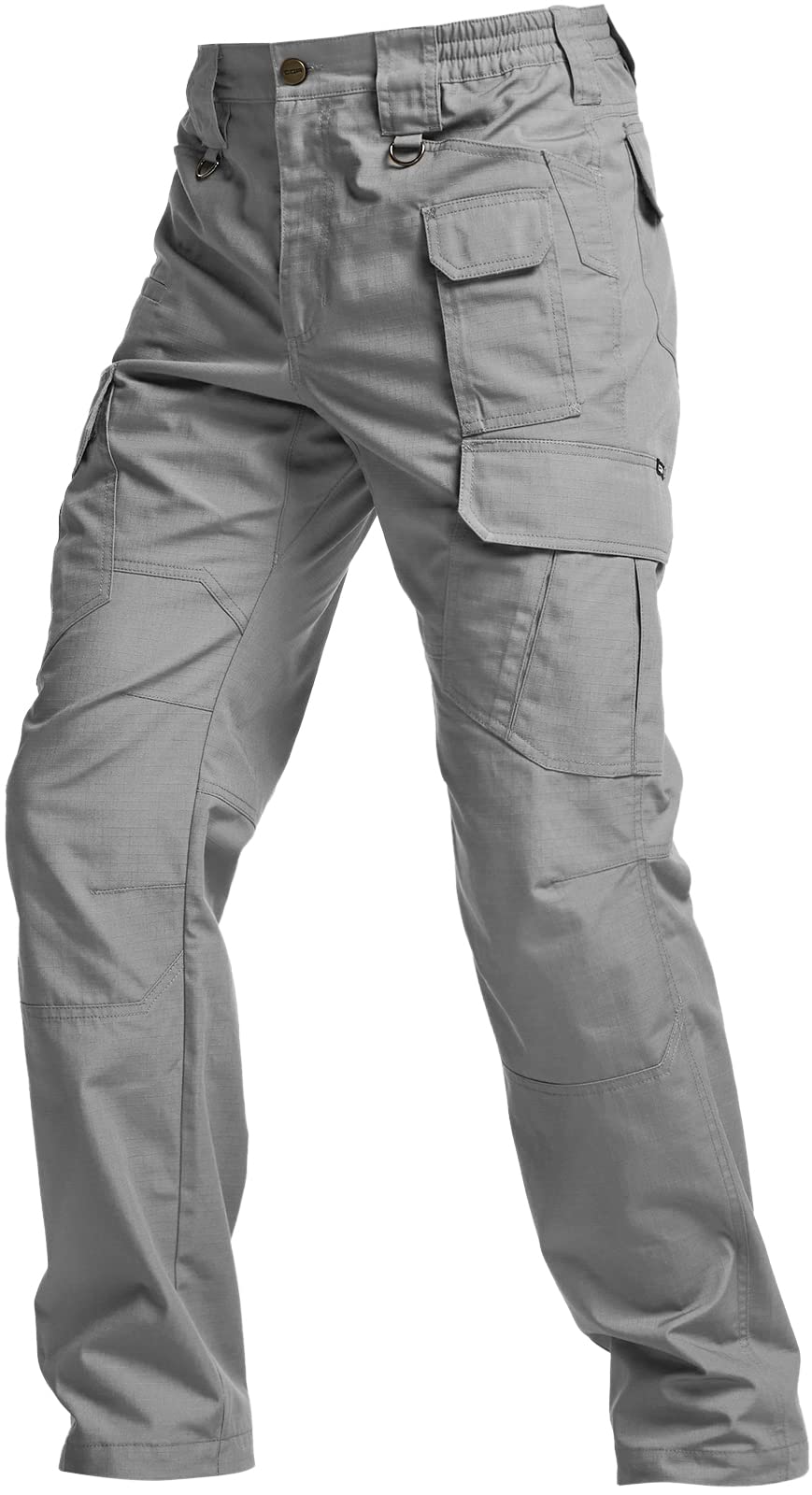 CQR Men's Tactical Pants, Water Resistant Ripstop Cargo Pants, Lightweight EDC Work Hiking Pants, Outdoor Apparel, Duratex Mag Pocket Stone, 40W x 34L