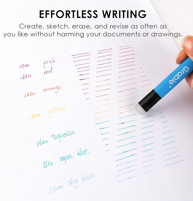 Grabie Erasable Gel Pens, Medium Point 0.7 mm Erasable Pens, Make Mistakes Disappear for Drawing Writing Planner, Pack of 9 Assorted Colors(Lavender Dreams)