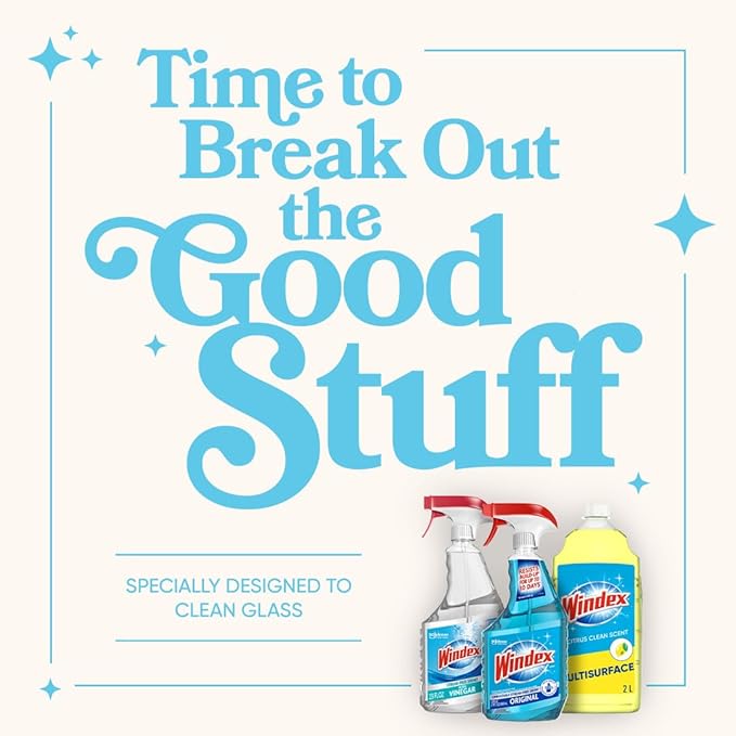 Windex Multipurpose Cleaner Disinfectant Spray Bottle, Packaging Designed to Prevent Leakage and Breaking, Surface Cleaning Spray, Citrus Fresh Scent, 32 Fl Oz