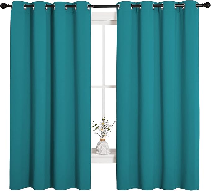 NICETOWN Room Darkening Curtains 68 inch Length 2 Panels, Thermal Insulated