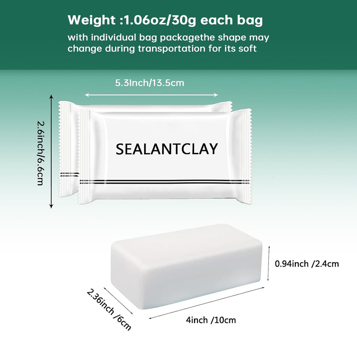 Pack of 50 White Seal Putty Waterproof Duct Seal Repair Sealing Clay, Quick Mending Mud for Drain Connection, Wall Hole, Air Conditioning Hole