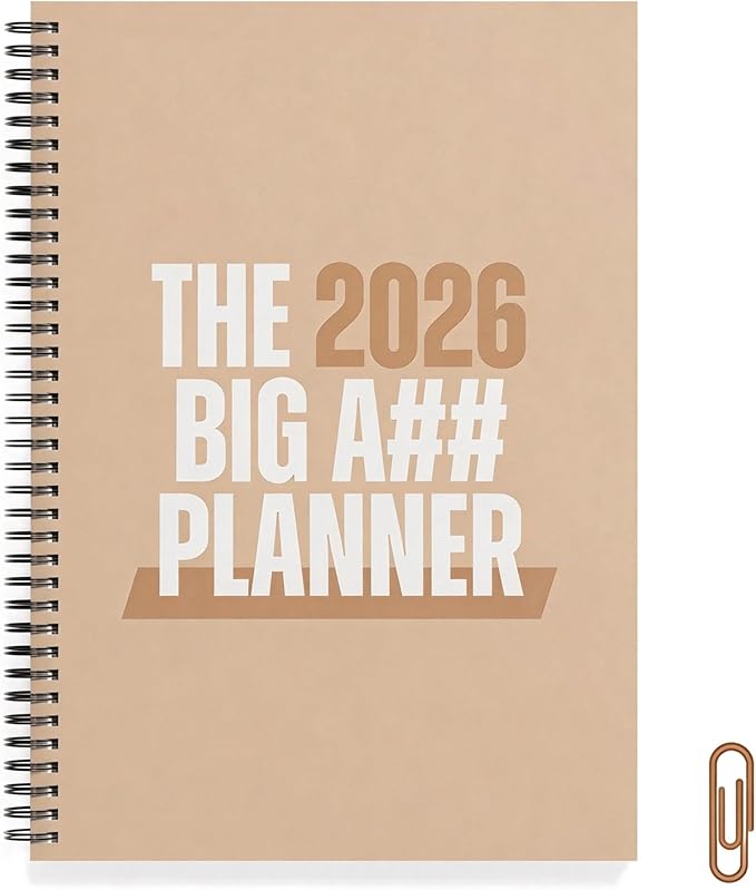 The Big A Planner – Design Your Amazing 2026, Oversized Desk Planner with Large Writing Space, Goal Setting Sections, Flexible Layout, January–December Planning Tool(A)