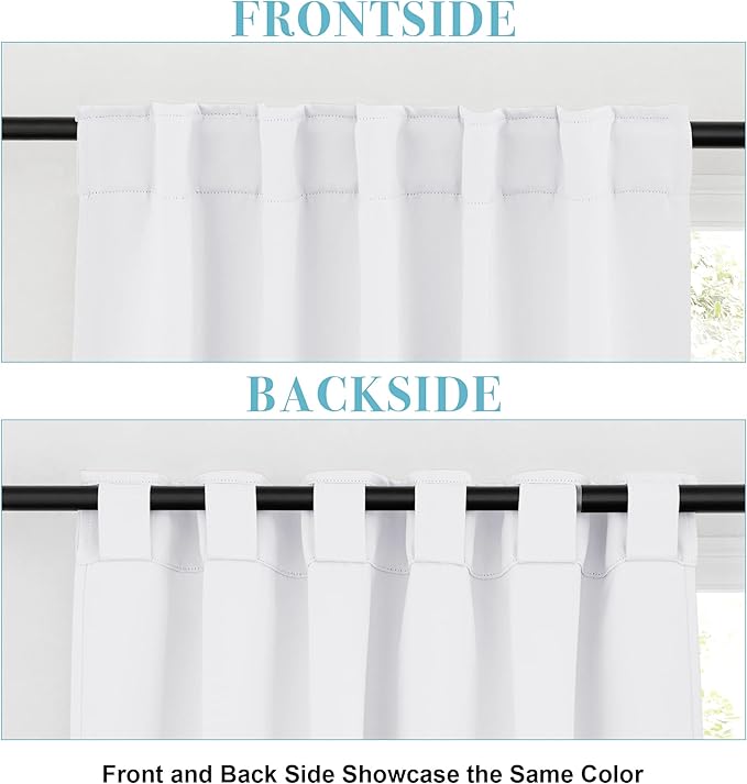 RYB HOME White Curtains Drapes