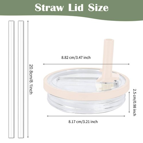 Stanley Quencher Flip Straw Lid - 2 Pack Reusable, Leak Proof for 30 OZ Tumbler (White)