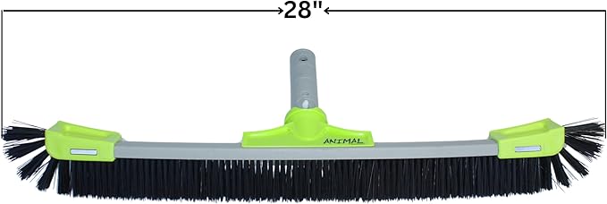 OREQ Corporation Animal Pro Pebble Pool Brush | Heavy-Duty Brush for Pebble & Textured Pool Surfaces | Professional Pool Wall & Floor Cleaning Tool (28 Inch)