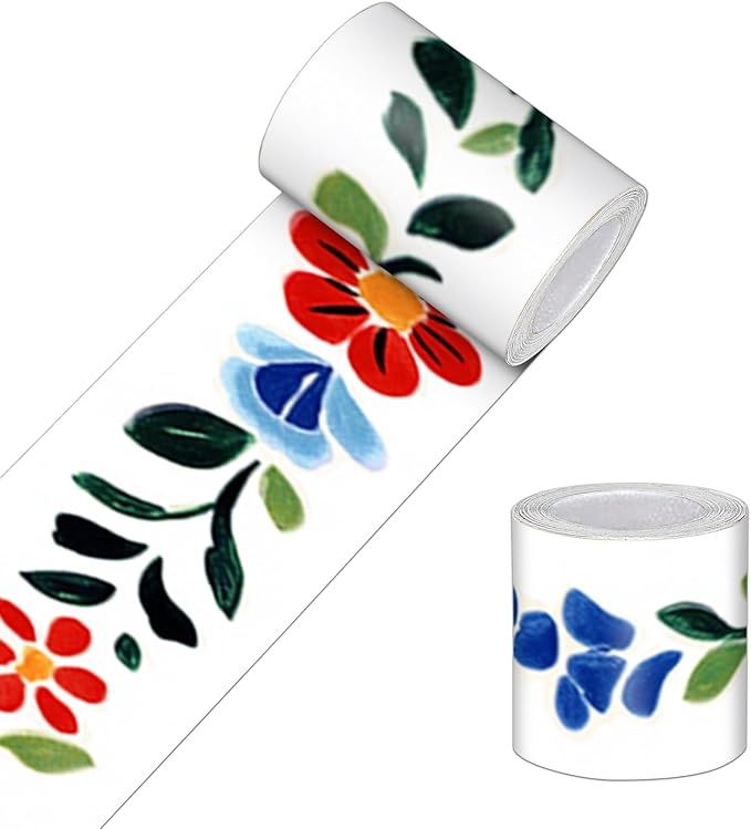 HOMETITUTE Wallpaper Border 4x196 Inch Peel and Stick Wall Border Wallpaper