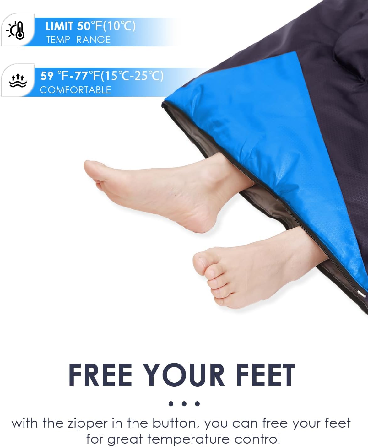 Skiennix Lightweight Waterproof Sleeping Bag - Cold Weather Camping Gear for Adults & Kids