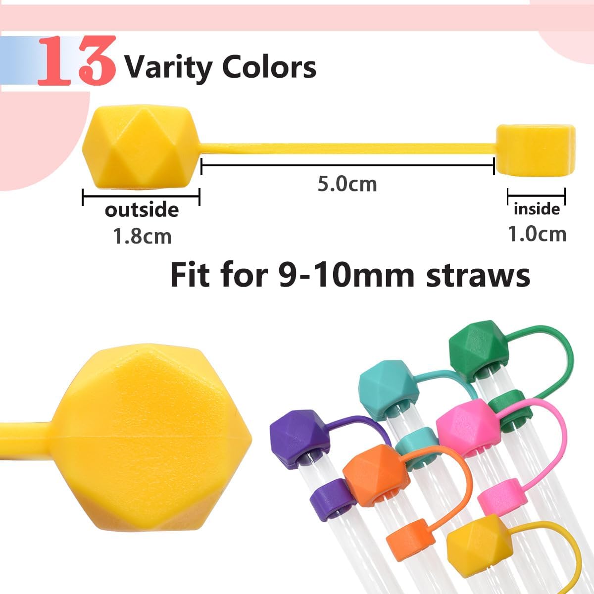 Stanley 26 PCS Straw Covers - 10 MM Toppers for 30 & 40 Oz Tumblers | Essential Cup Accessories