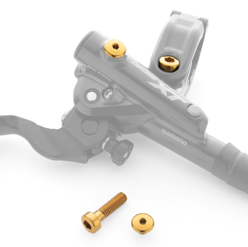 Titanium Brake Bolt Kit | Shimano XTR/XT/SLX/Deore (Gold Anodized)