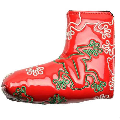 GOOACTION Golf Blade Putter Cover Magnetic Closure Red Funny Creative Frog Golf Putters Headcover Leather