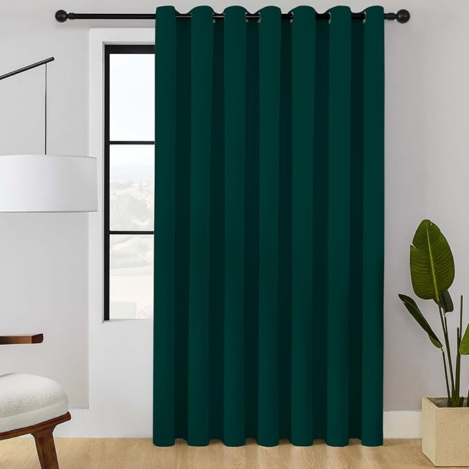 ChrisDowa Room Divider Curtain 96 Inches Long, Wide Blackout Sliding Door