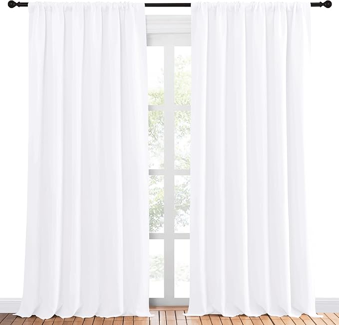 NICETOWN White Bedroom Curtain Panels