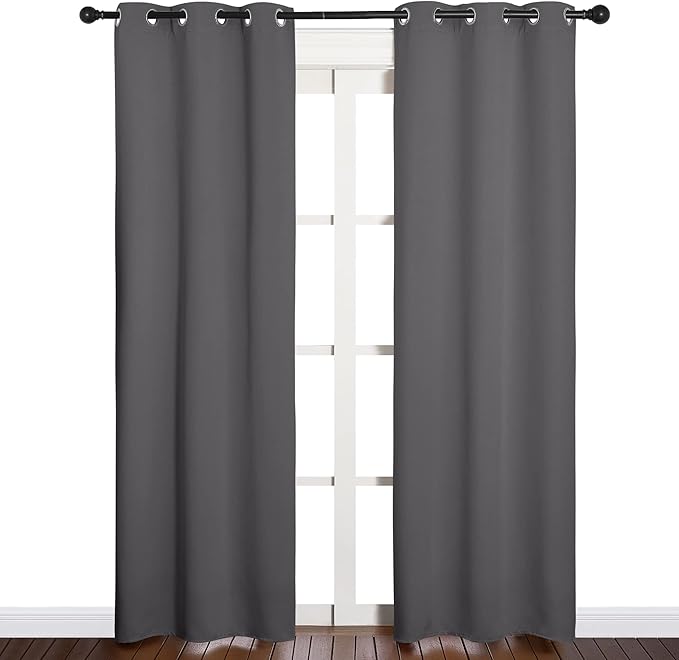 NICETOWN Bedroom Curtains Blackout Drapery Panels, Three Pass Microfiber