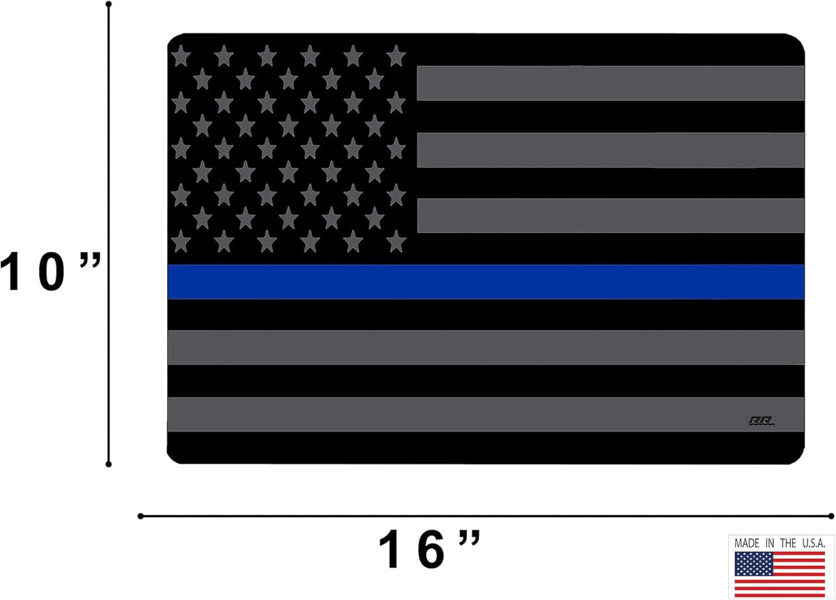 Rogue River Tactical Subdued Thin Blue Line Flag Gun Cleaning Mat Bench Pad Gift for Police Officer Law Enforcement