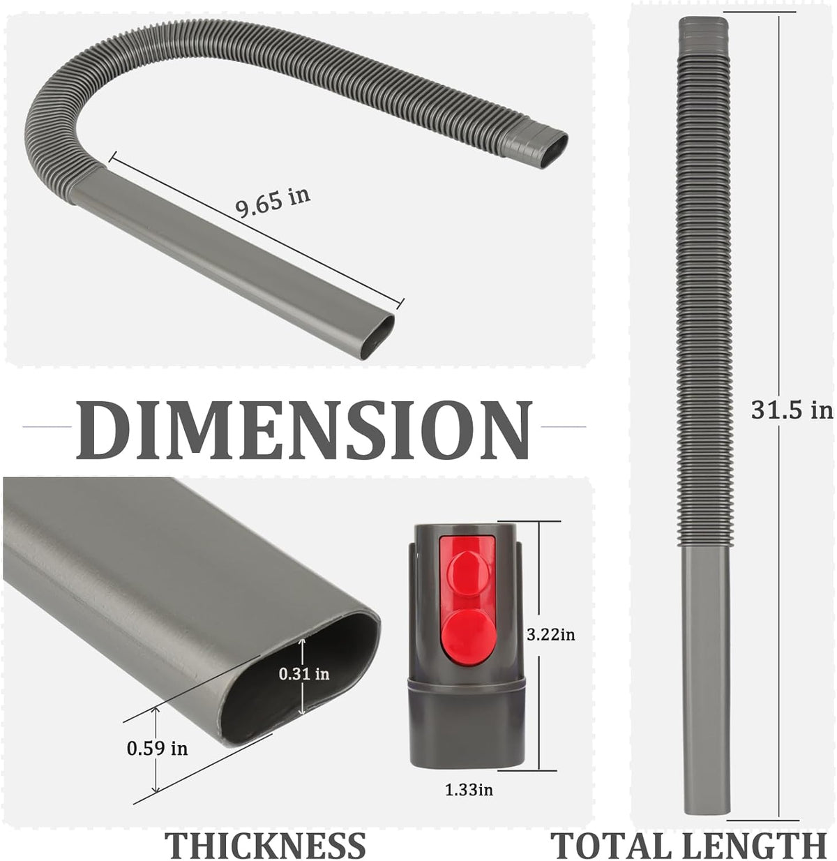 Dryer Vent Cleaner Kit for Dyson Gen5 V15 V12 V11 V10 V8 V7 Lint Vacuum Atttachments Detect Absolute Cyclone Outsize Slim Vacuum Cleaner Nozzle Crevice Flexible Dryer Lint Remove Tool