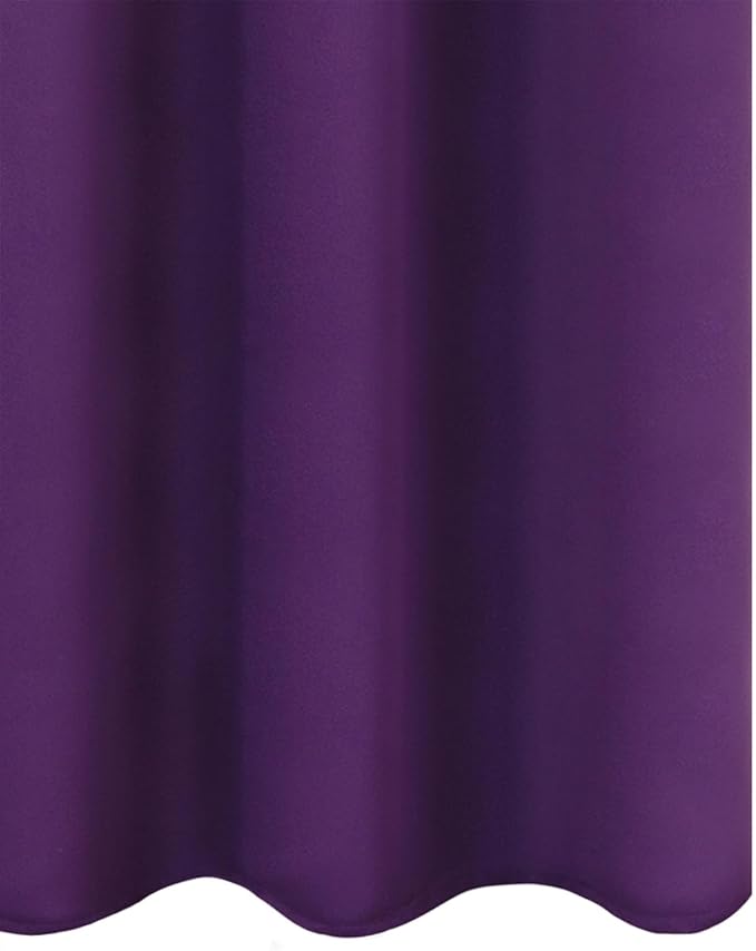 LEMOMO Blackout Curtains 52 x 120 Inch Long Purple Curtains Set of 2 Panels