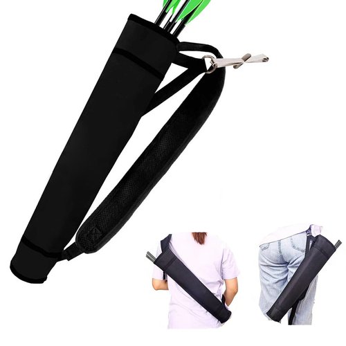 KURUGEILI Archery Quiver Back and Hip Quivers Adjustable Arrow Backpack Bag Holder Side Hip Arrows Bag for Compound Recurve Bow Practice Target Hunting