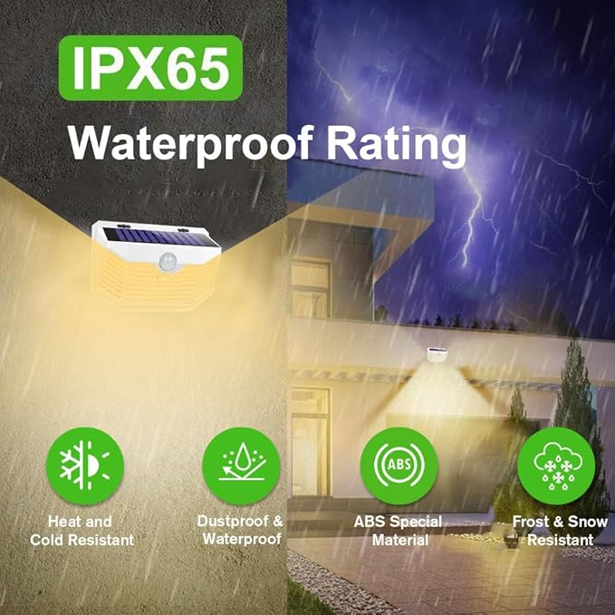 HMCITY 120 LED Solar Lights Outdoor