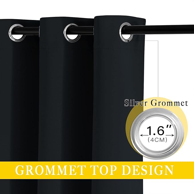 NICETOWN Blackout Curtain for Sliding Glass Door, Grommet Top Thermal Insulated