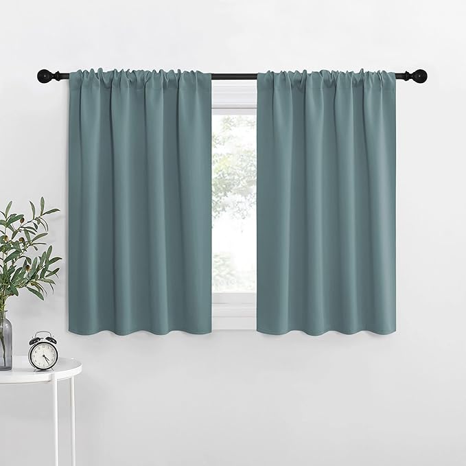 NICETOWN Greyish Blue Blackout Curtains Panels