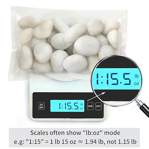 FANTIAN 2 lbs Polished White Pebbles for Pebbles, 1-2 Inch Smooth White River Rocks for Plants Potted Vases Fillers Fish Tank Landscaping and Outdoor Garden Decorative Rocks
