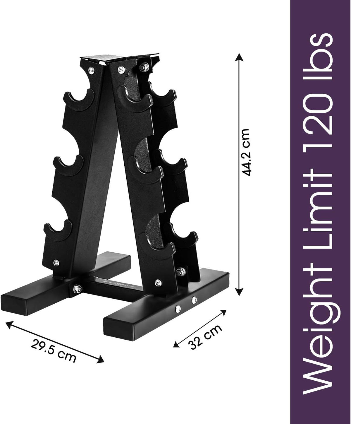 Neoprene Dumbbell Storage Rack - 2.0MM Steel Organizer for Home Gym - Easy Assembly