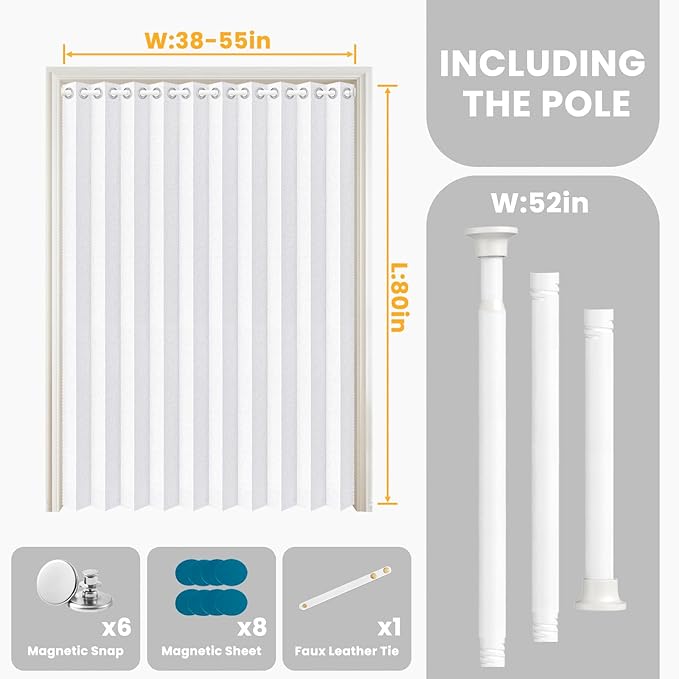 AJAZZ Blackout Accordion Doors Curtain