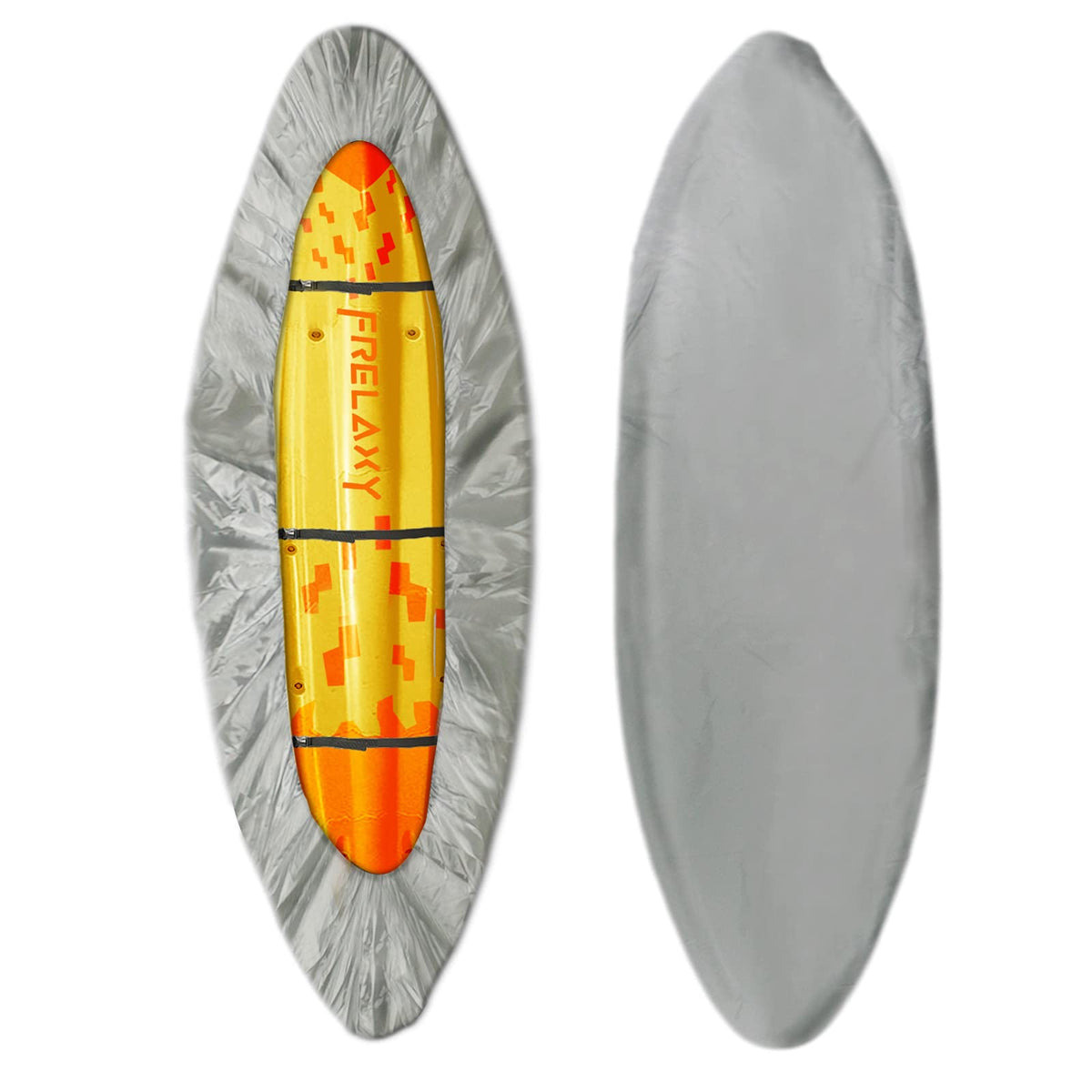 Frelaxy 420D Kayak Cover, Heavy Duty Waterproof UV Resistant Kayak Covers for Outdoor Storage, Ultra Strong Canoe Storage Dust Cover, Great for Indoor & Outdoor 9.8-13.5ft