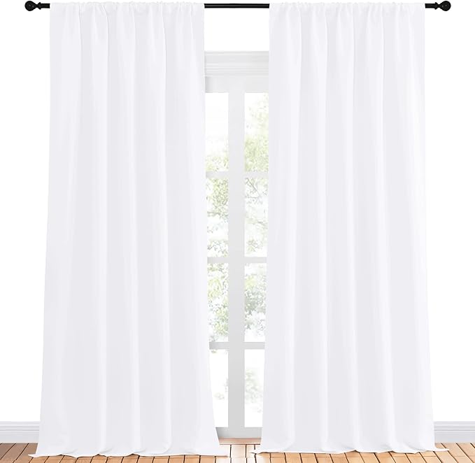 NICETOWN White Bedroom Curtain Panels