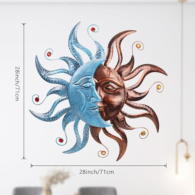 VEWOGARDEN 30" Large Outdoor Metal Wall Art+27.6" Large Outdoor Wall Art for Living Room Bedroom Kitchen Farmhouse Patio Decorations