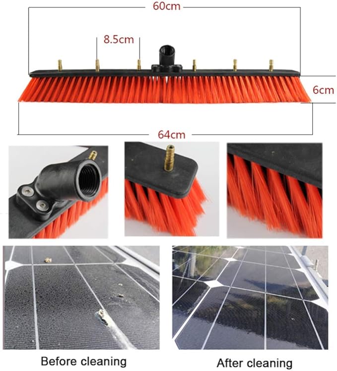 Photovoltaic Panel Cleaning, 3.6-11M Water Fed Telescopic Brush, Window Clean, Extendable Cleaner Conservatory Roof Cleaning Tools Roof/4M 18Ft