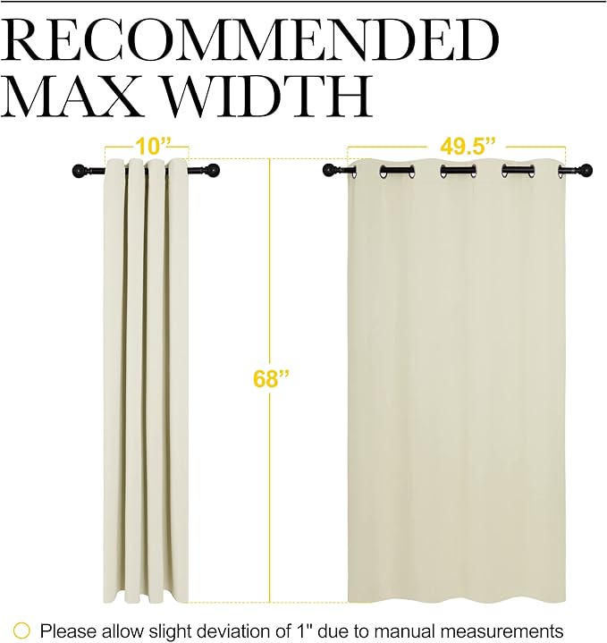 NICETOWN Room Darkening Curtain Panels