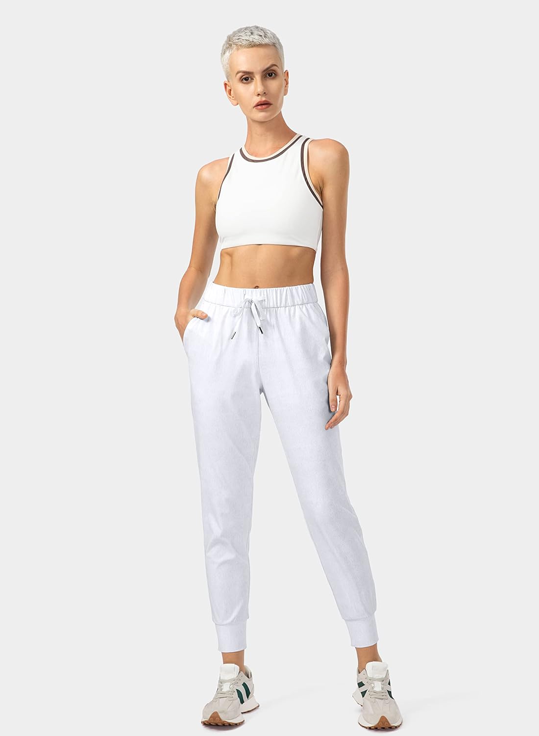 SANTINY Women's Joggers - Comfortable Drawstring Sweatpants with Pockets for Running & Lounge