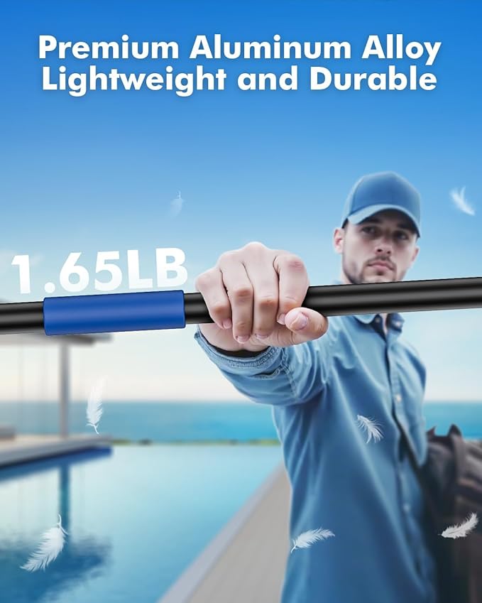 Pool Pole,Extension Telescoping Pole for Swimming Pool Cleaning Poles,Telescopic Heavy Duty Aluminium Alloy (12 FT)