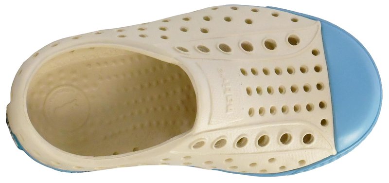 Native Shoes Unisex-Kids Jefferson Sneakers, Bone White/Aquarius Blue, 6 Big Kid
