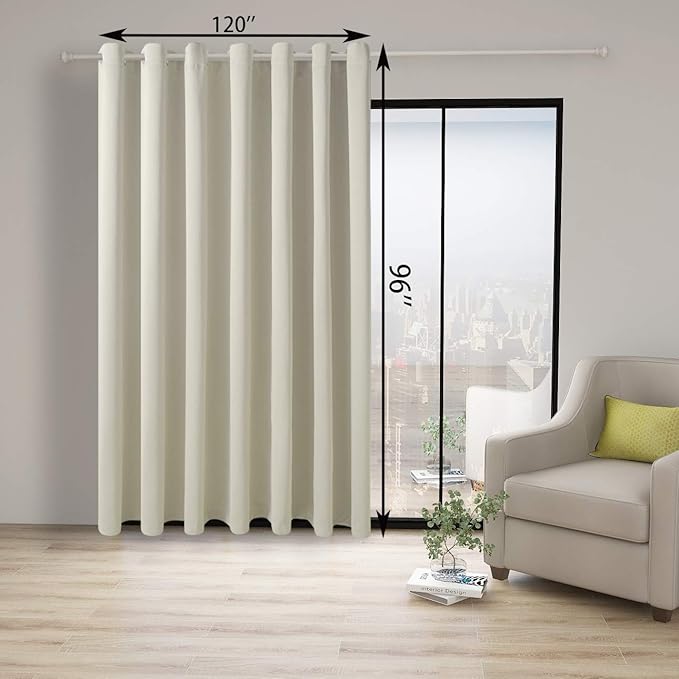 BONZER Room Divider Blackout Curtain Extra Wide Room Darkening Total Privacy